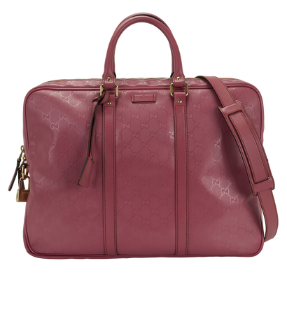 Imprime Briefcase, &pound;450, Handbags, Pink, Canvas, Front view